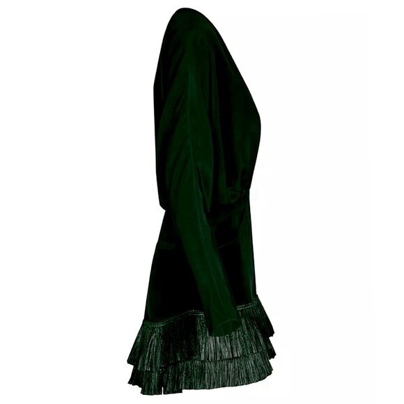 Johanna Ortiz Black Mojito Nights Embroidered Silk Raffia Mini Dress - Picture 2 of 5